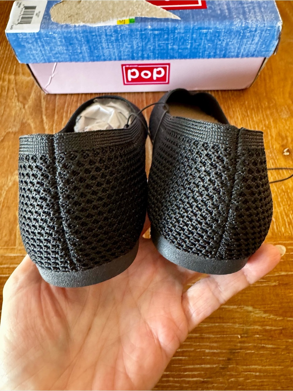 NIB Pop Senvier black soft mesh ballet flats 7.5 - Picture 7 of 13